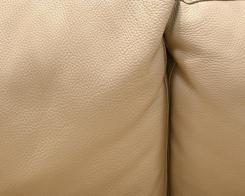 Mateo Grassi Contemporary Tan Leather Sofa