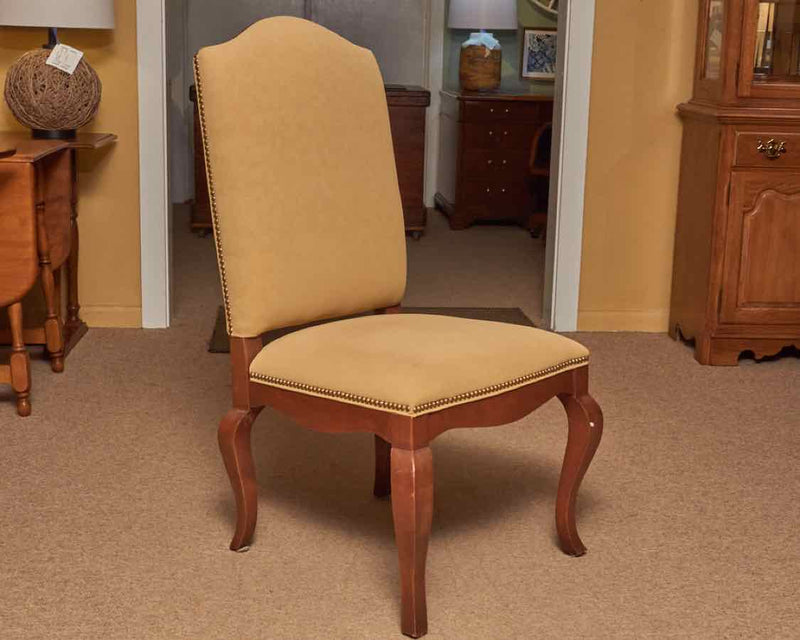Set Of 6 Ethan Allen 2 Paisley Arm & 4 'Golden Rod' Upholstered i Dining Chairs