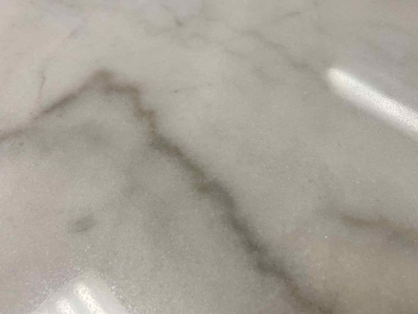Mitchell Gold + Bob Williams Round Marble Top Dining Table with Pewter Base