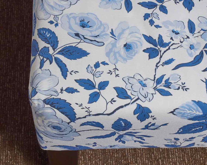 Skyline Furniture Upholstered  In Blue & White Floral  Ottoman