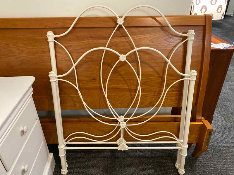 Pottery Barn White Iron Twin Bed