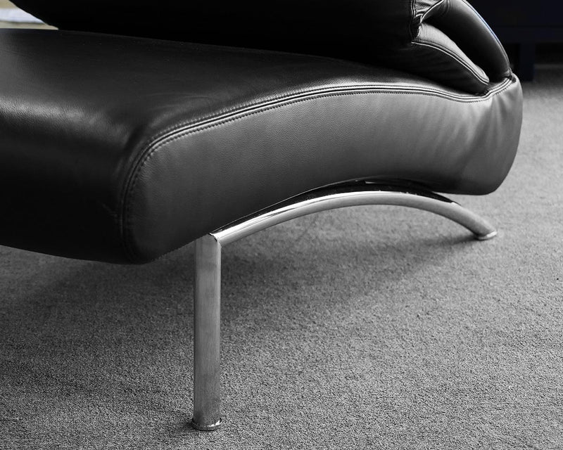 Bonaldo Poltrona Folding Lounge Chair in Black Leather