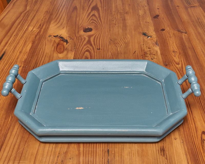 Victorian Small Octagonal Tray in Forest Green