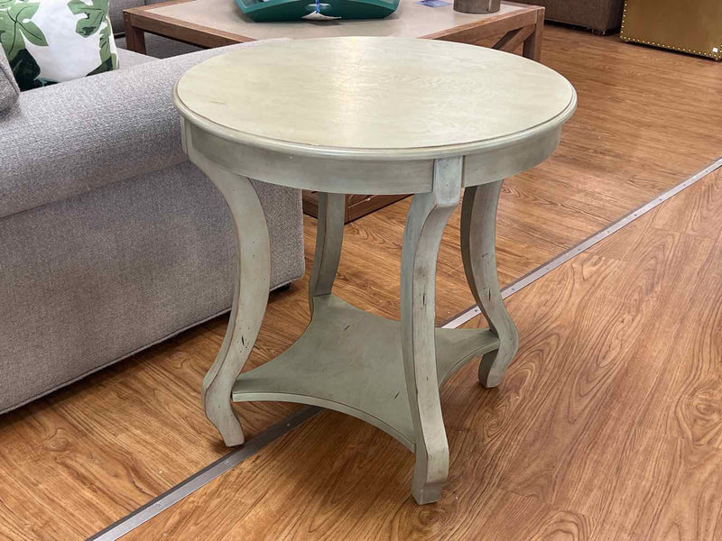 Pistachio Painted Round Side Table