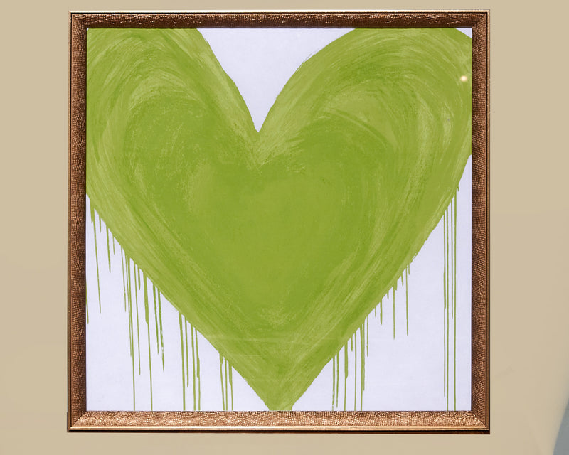 Framed Art Big Hearted Chartreuse 13189