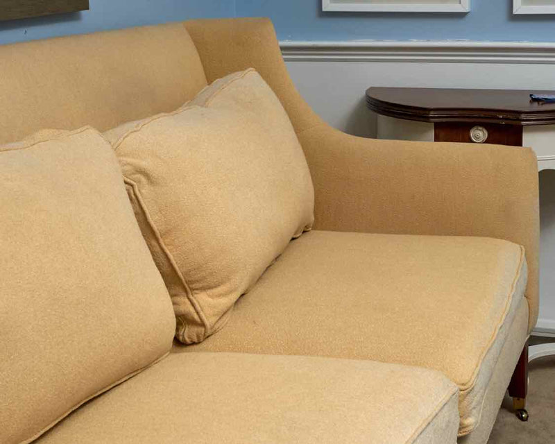 Baker 2 Cushion  Sofa In 'Butter Yellow' Upholstery