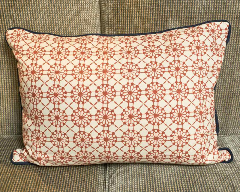Eastern Accents Pasha  Persimmon & White Design Accent Pillow